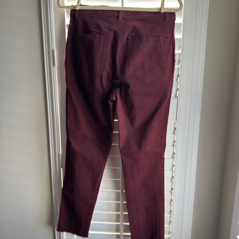 LOFT Maroon Button-Front Jeans Size 6T - Picture 2 of 9